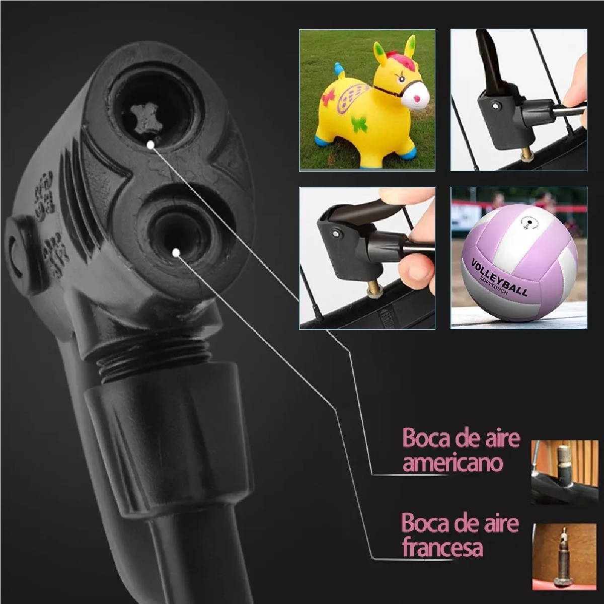 Kit Red Voleibol Inflador, Balon Y Valvula Accesorios