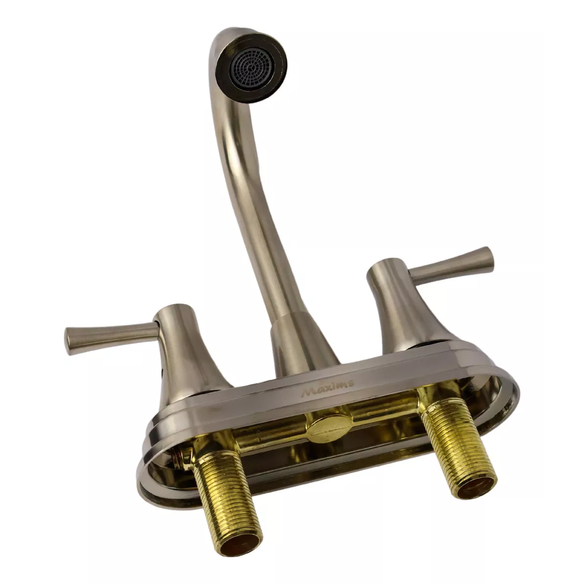 Llave Mezcladora Para Lavabo Color Satinado Gris Para Baño Con Grifo