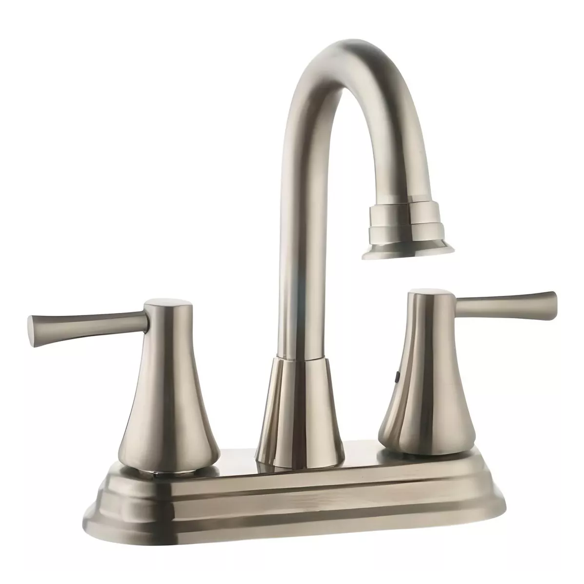 Llave Mezcladora Para Lavabo Color Satinado Gris Para Baño Con Grifo