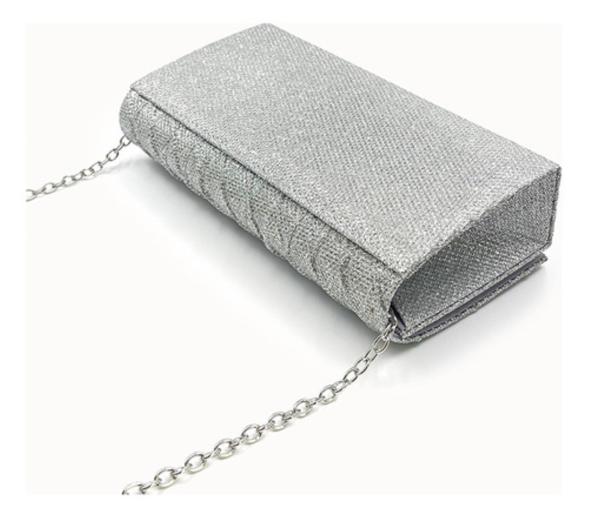 Bolsa De Mano De Noche Para Fiesta Elegante Con Cadena plata