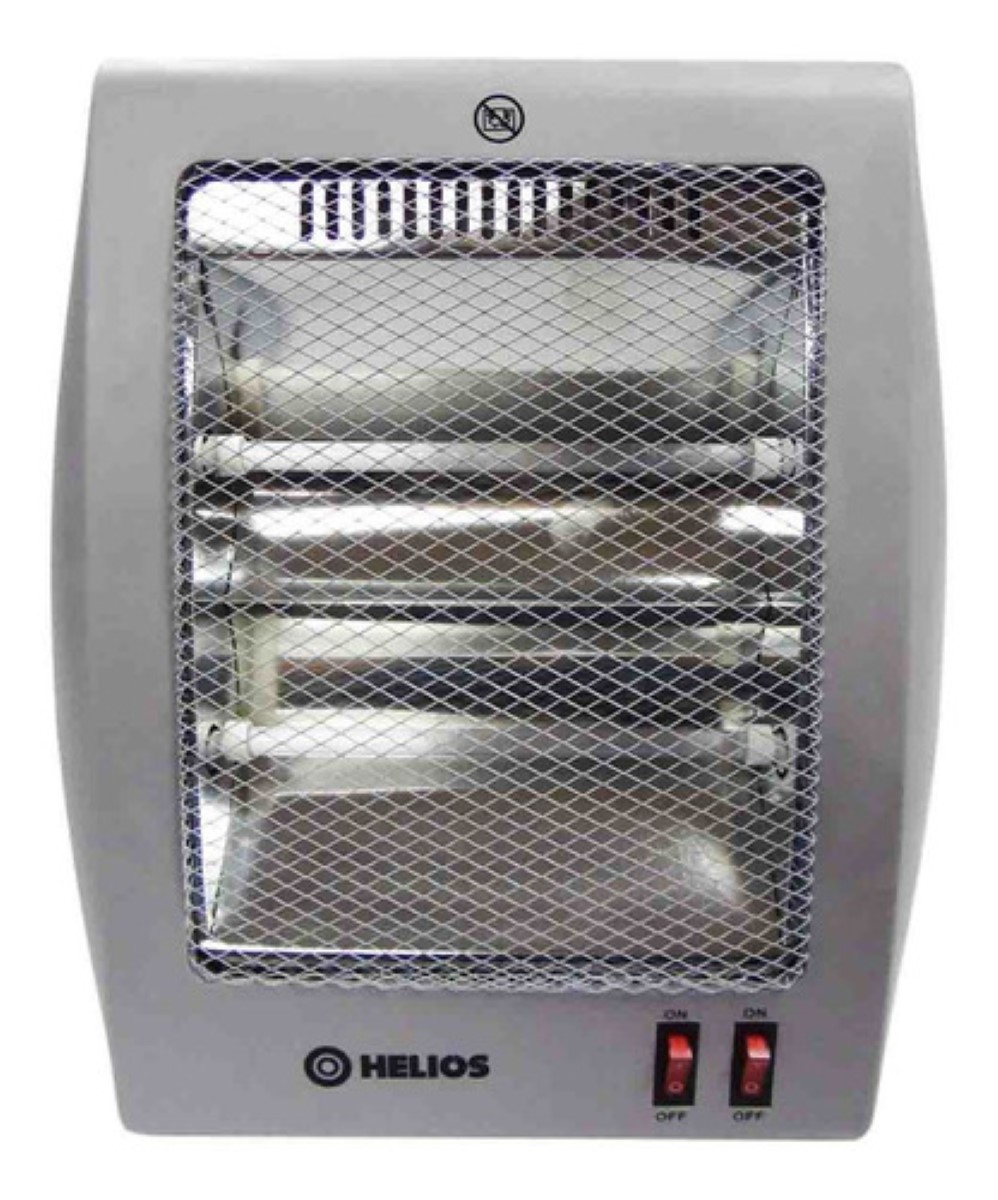 Calefactor Calentador Electrico Cuarzo 2 Niveles Calefaccion gris 