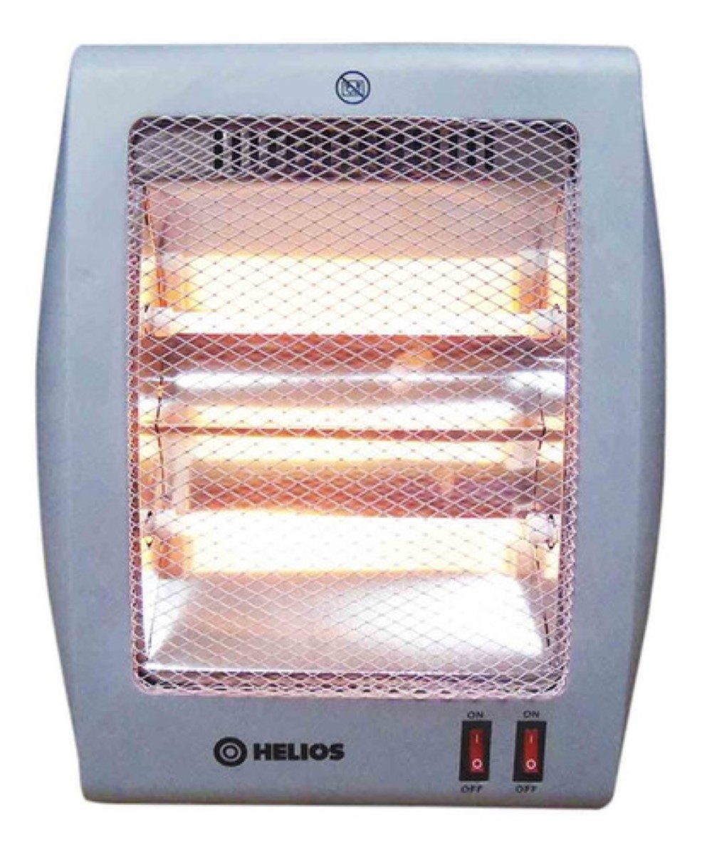 Calefactor Calentador Electrico Cuarzo 2 Niveles Calefaccion gris 