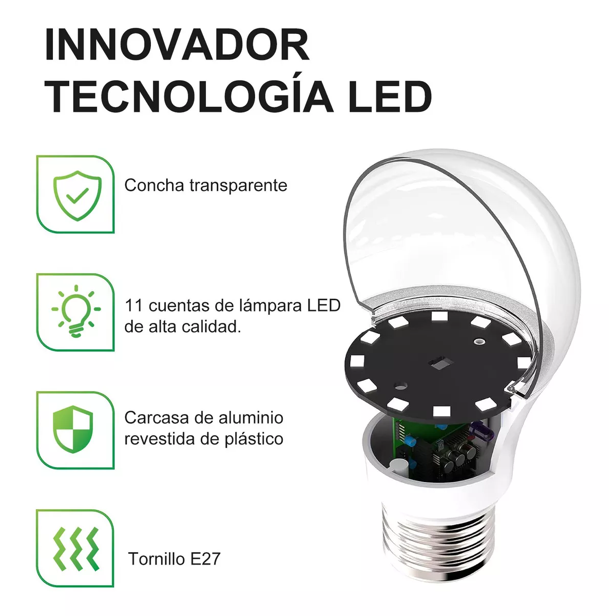 Foco Luz Negra Led Uv Fluorescente Para Fiesta 9w 4 Piezas Púrpura 127V