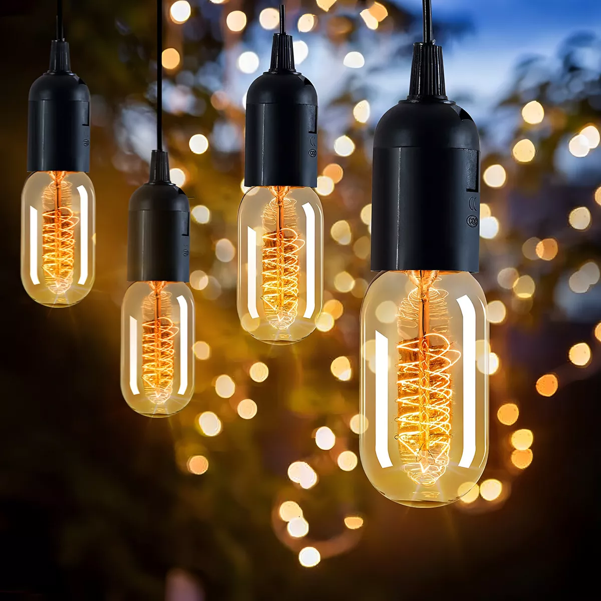 Foco edison vintage luz ámbar  40W 127V  8 unidades
