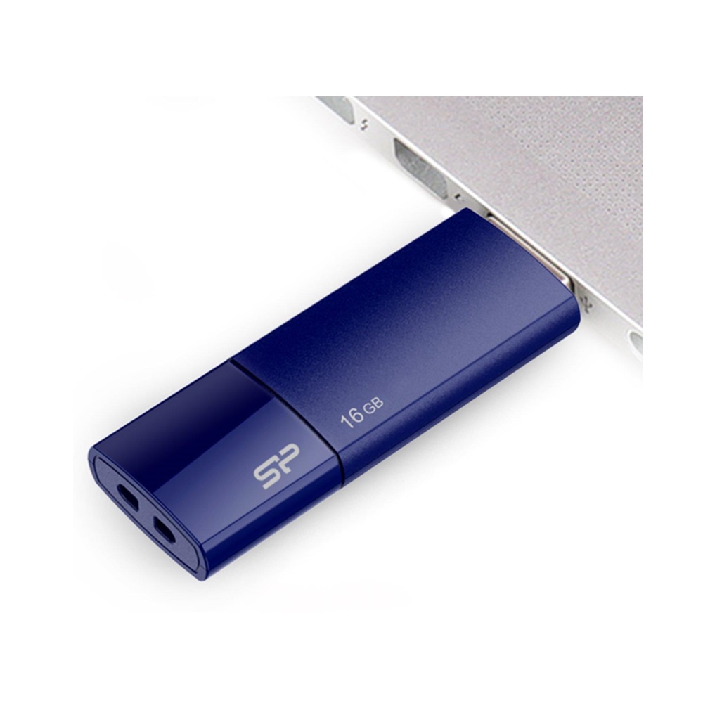 Silicon Power, Memoria USB U05, Color Azul, 16GB USB2.0, SPU05A-16GB