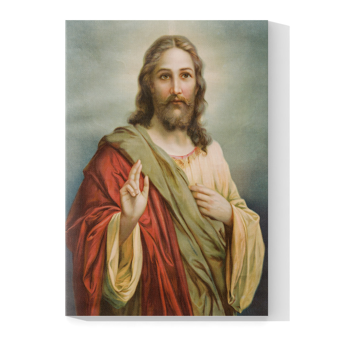 Cuadro Decorativo Canvas Religioso Jesus manto rojo 45 X 30