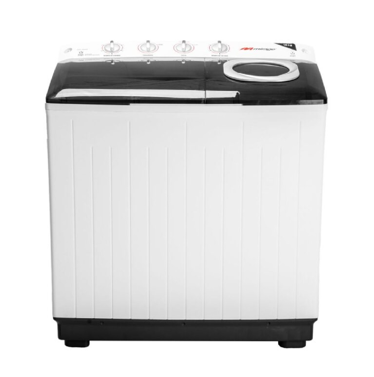 Lavadora Semiautomática Mirage LMS022M 22KG Doble Tina Blanca ENDY