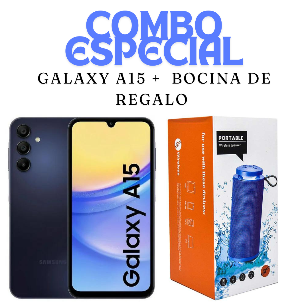  Galaxy A15 128GB/4GB+Bocina bluetooth a prueba de agua de regalo