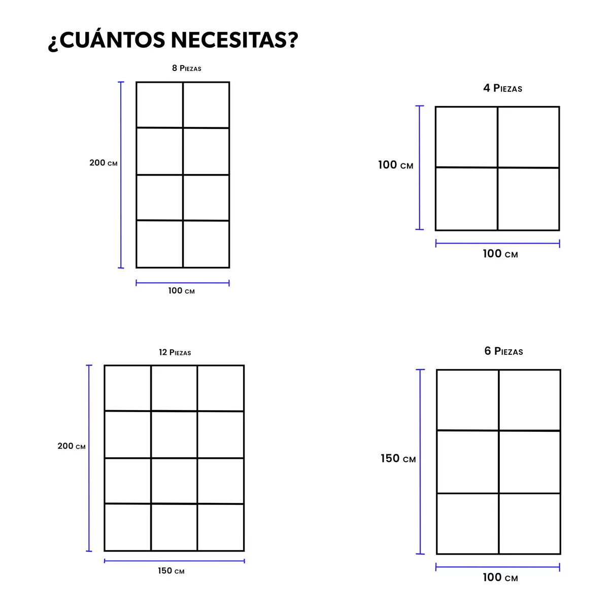 Tapete Ejercicio Gym Tapete Pesas Crossfit Foamy Multiusos 4 piezas