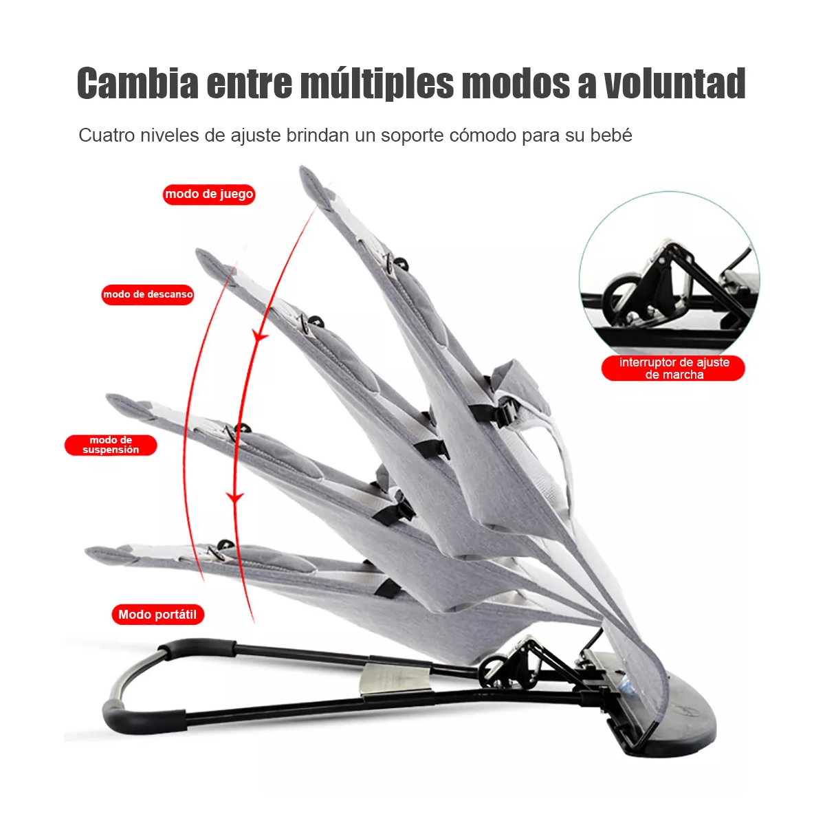 Mecedora Bebé Columpio Con Juguetes Ajustable Cuna Musica