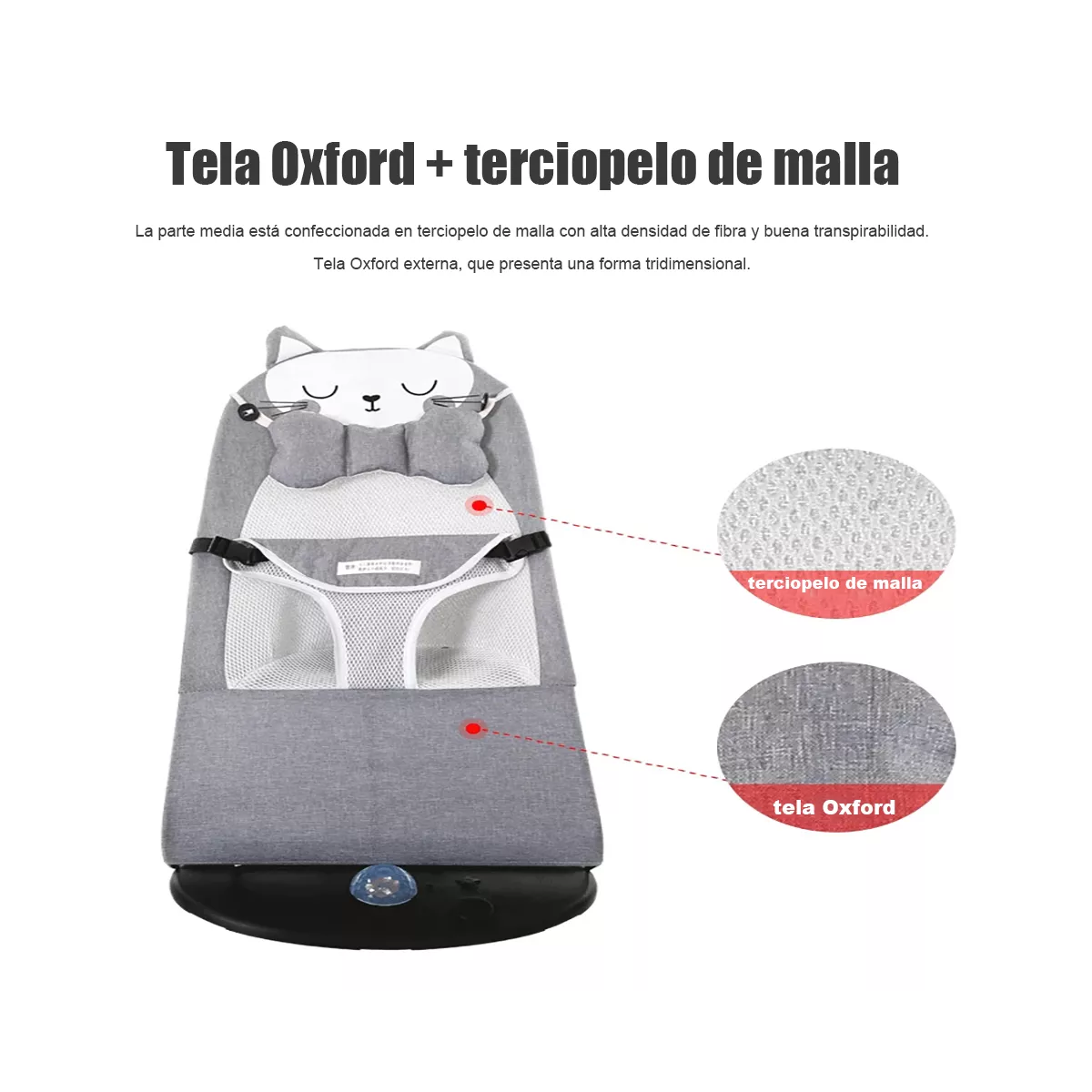 Mecedora Bebé Columpio Con Juguetes Ajustable Cuna Musica