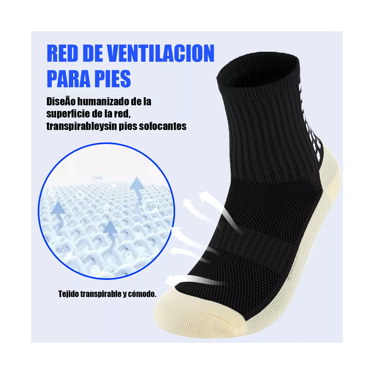 10 Par Calcetin Media Deportivos Fútbol Antideslizantes Combinación C
