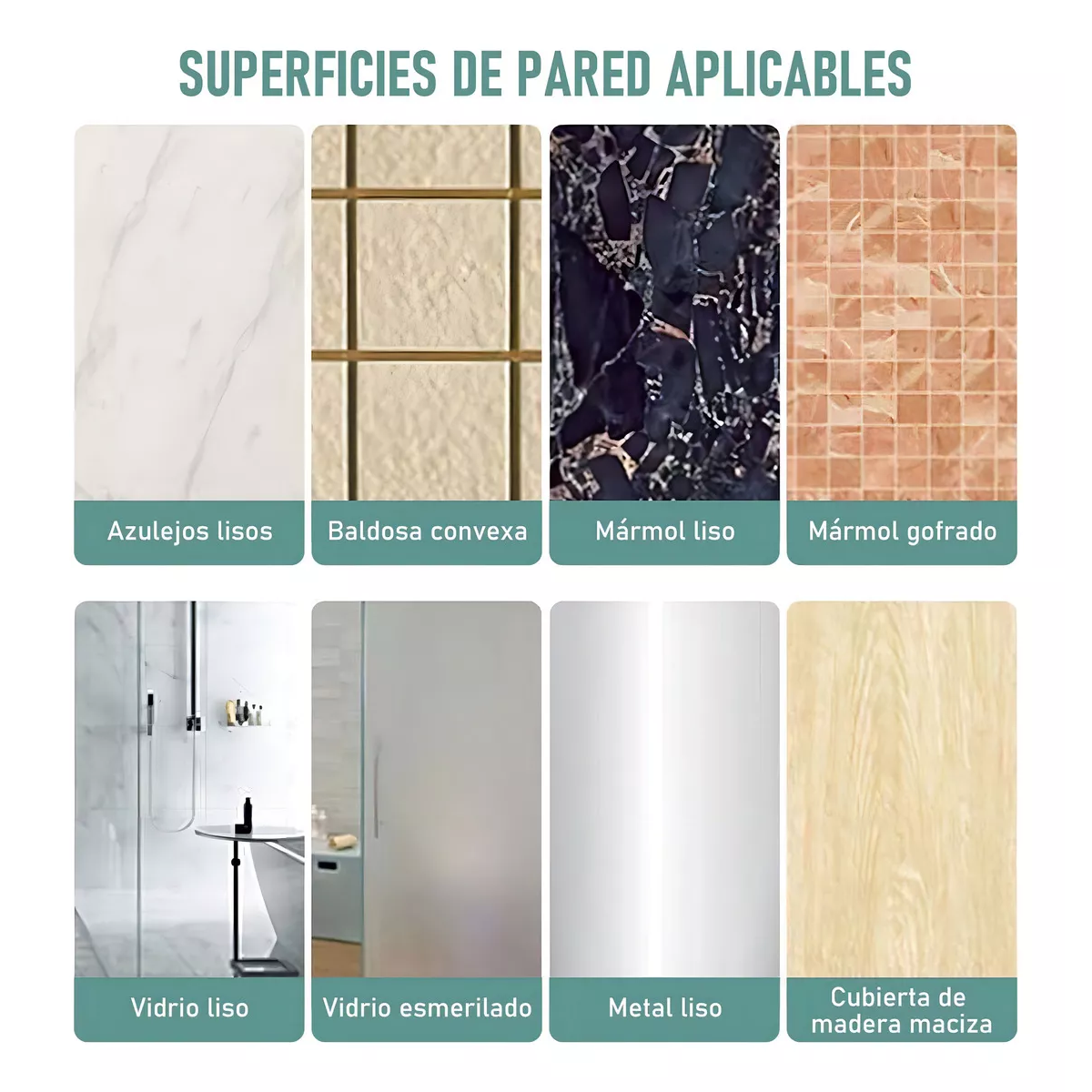 6pcs Accesorios Para Baño Estante Organizador De Repisa Baño Color Negro