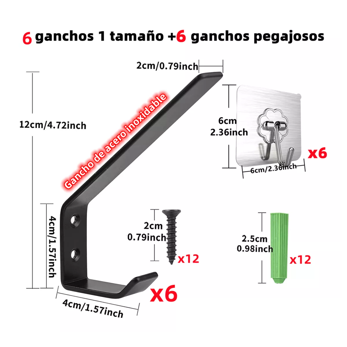 Perchero Ganchos Porta Pared Para Casco Moto Ropa Llavero