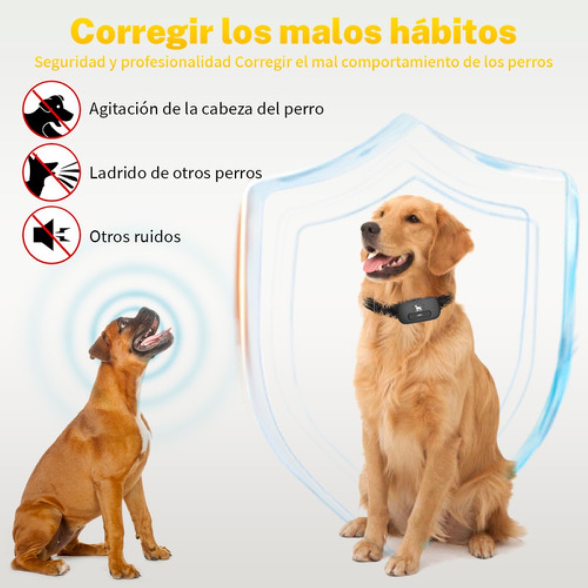 Collar Eléctrico Para De Adiestramiento Perros Color Negro