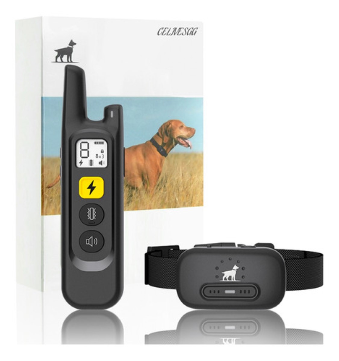 Collar Eléctrico Para De Adiestramiento Perros Color Negro