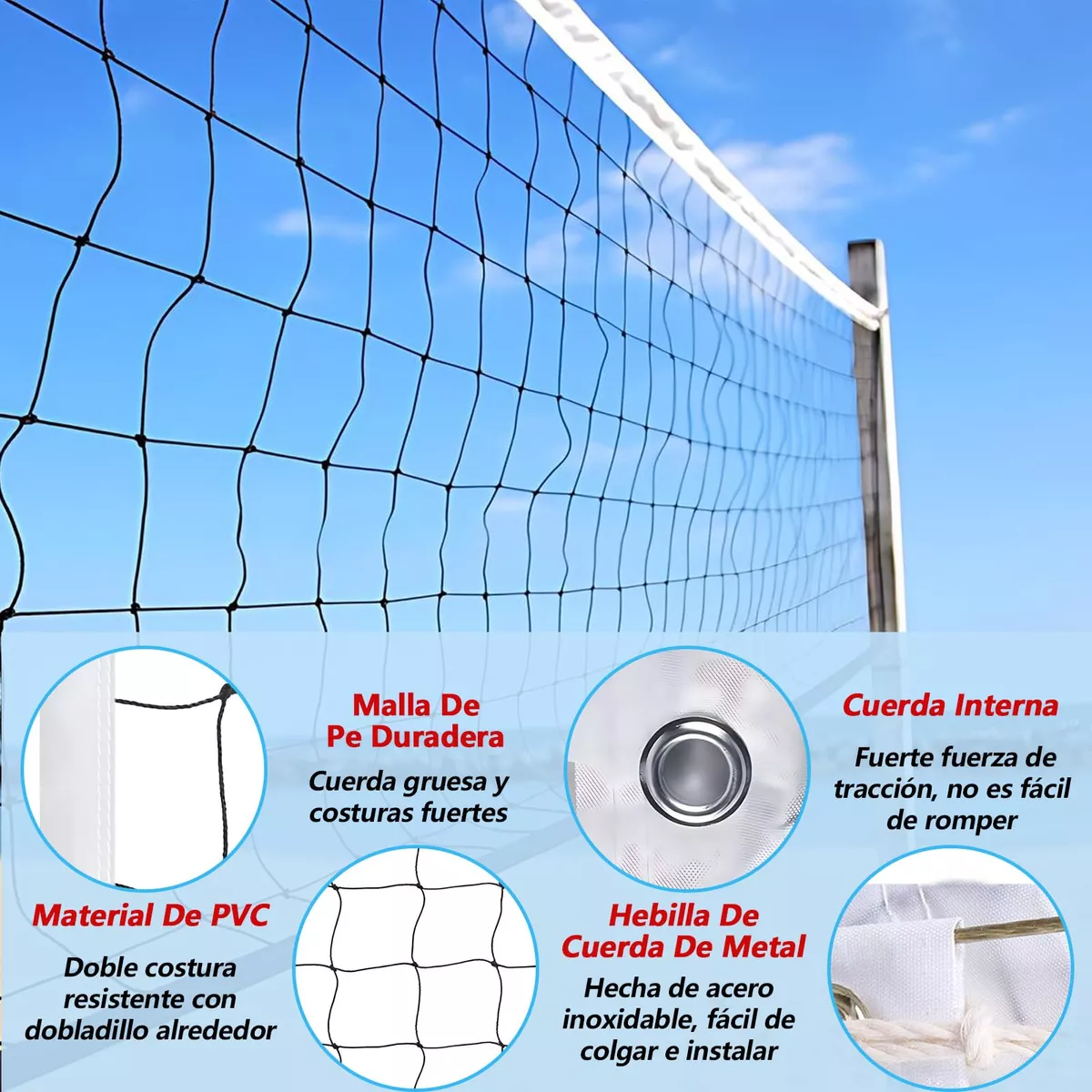 Kit Red Voleibol Inflador, Balon Y Valvula Accesorios