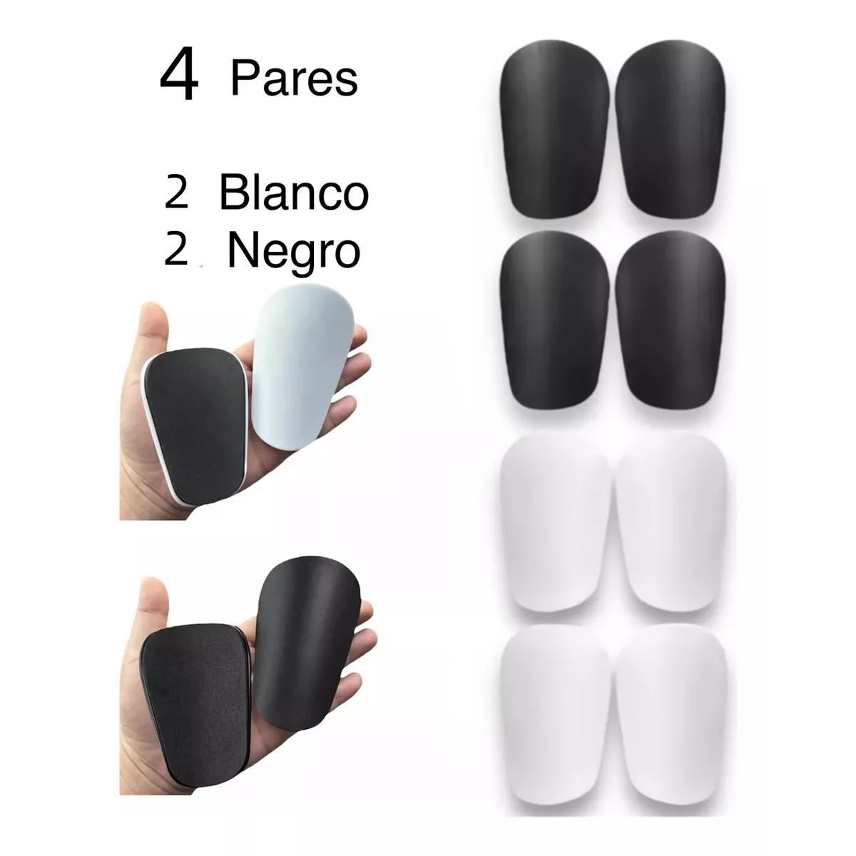 2 Pares Mini Espinilleras Protector Futbol Deportes 10cm
