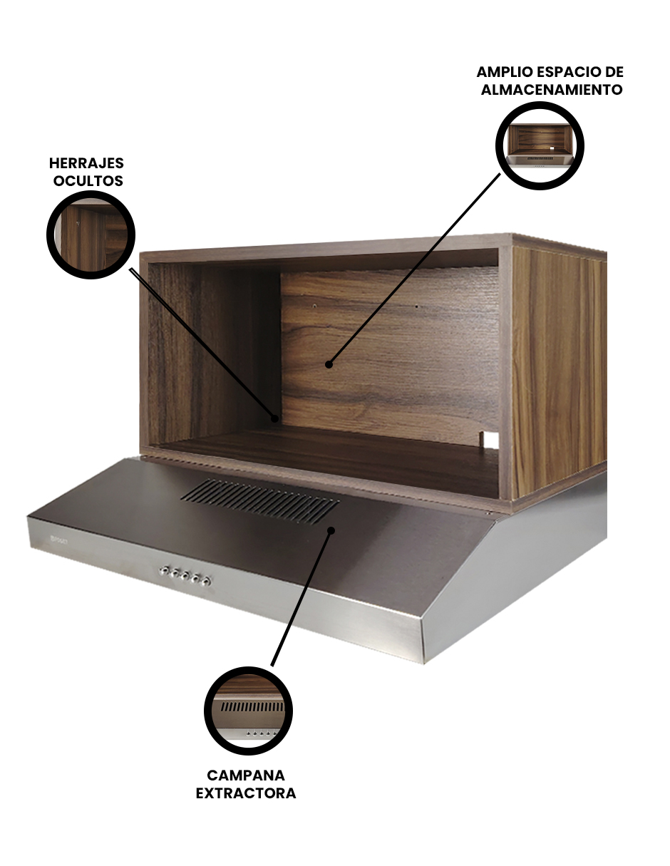 Campana Extractora De Cocina TULIPAN Con Alacena