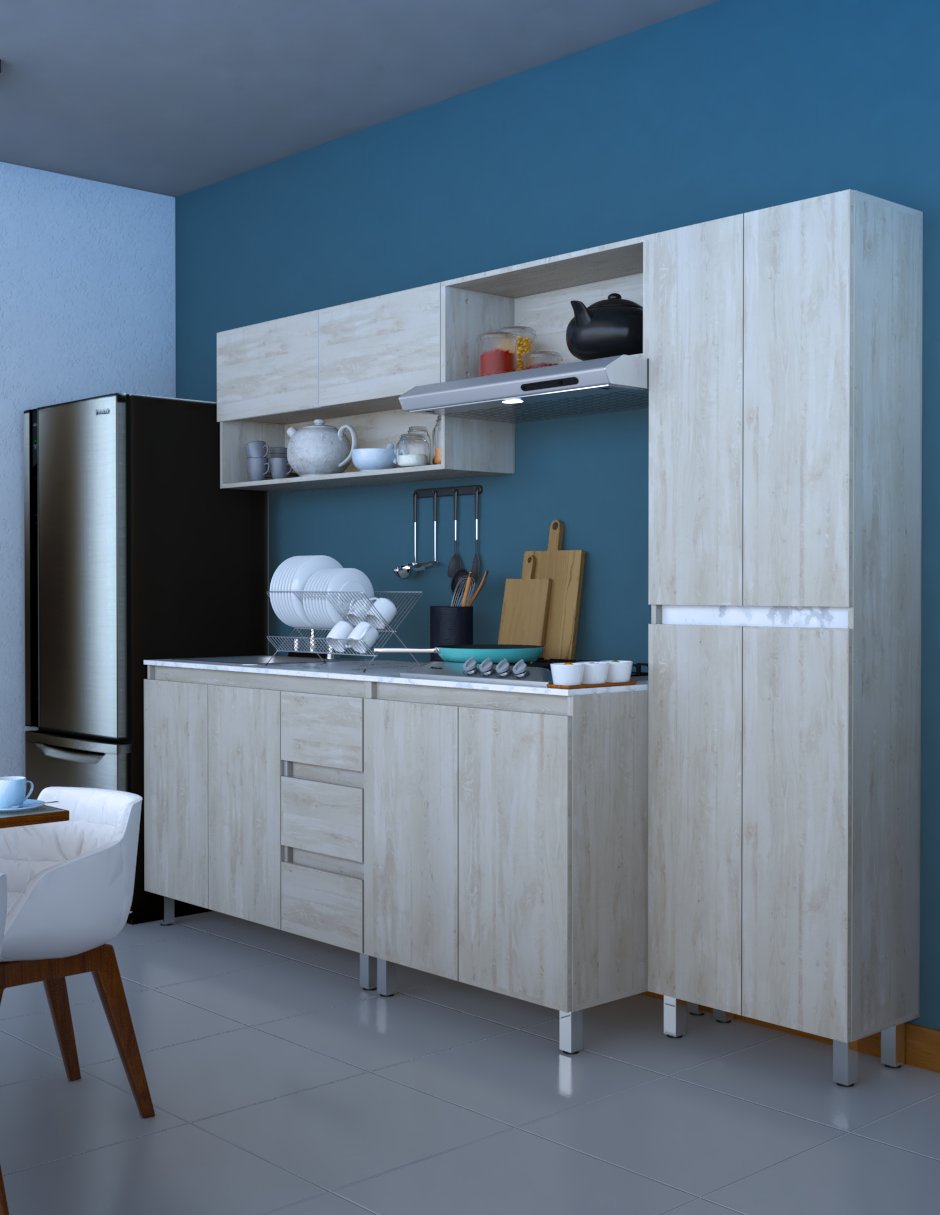 Cocina Integral OLIVO Con Parrilla Premium Minimalista
