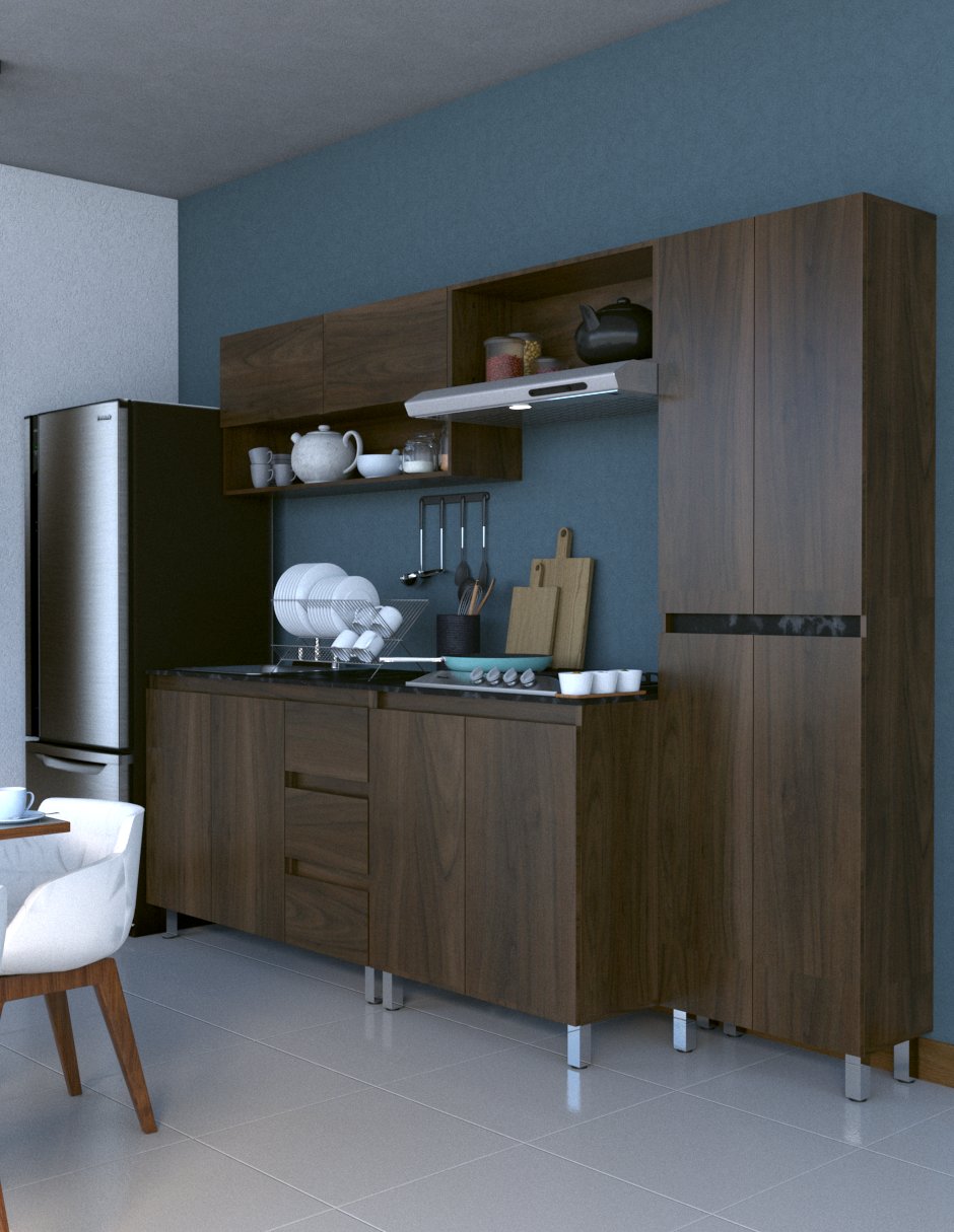 Cocina Integral OLIVO Con Parrilla Premium Minimalista