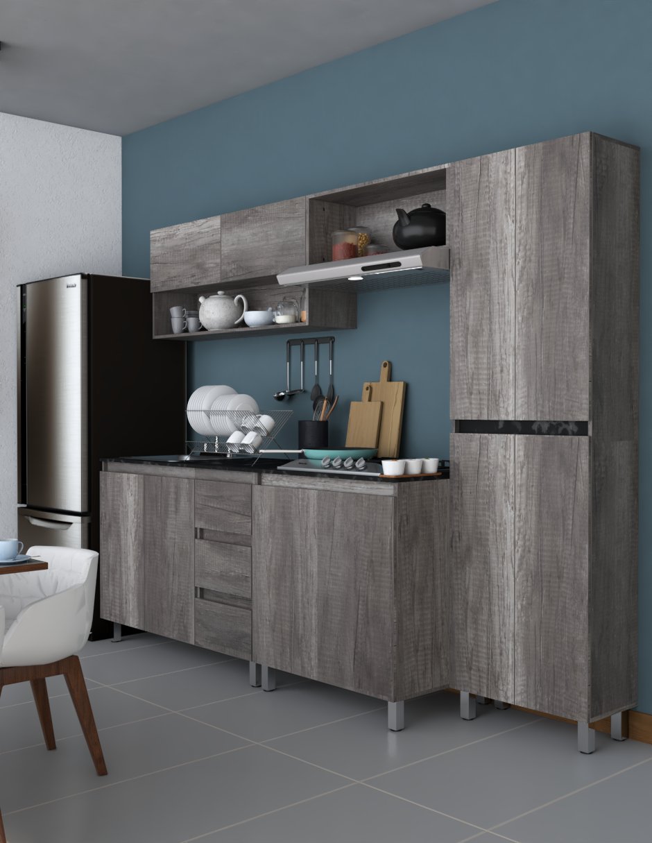 Cocina Integral OLIVO Con Parrilla Premium Minimalista