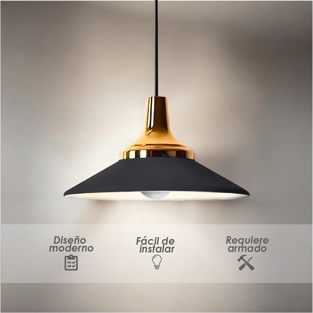 Ilios Innova I Lampara colgante macaron retro con base de metal y ...