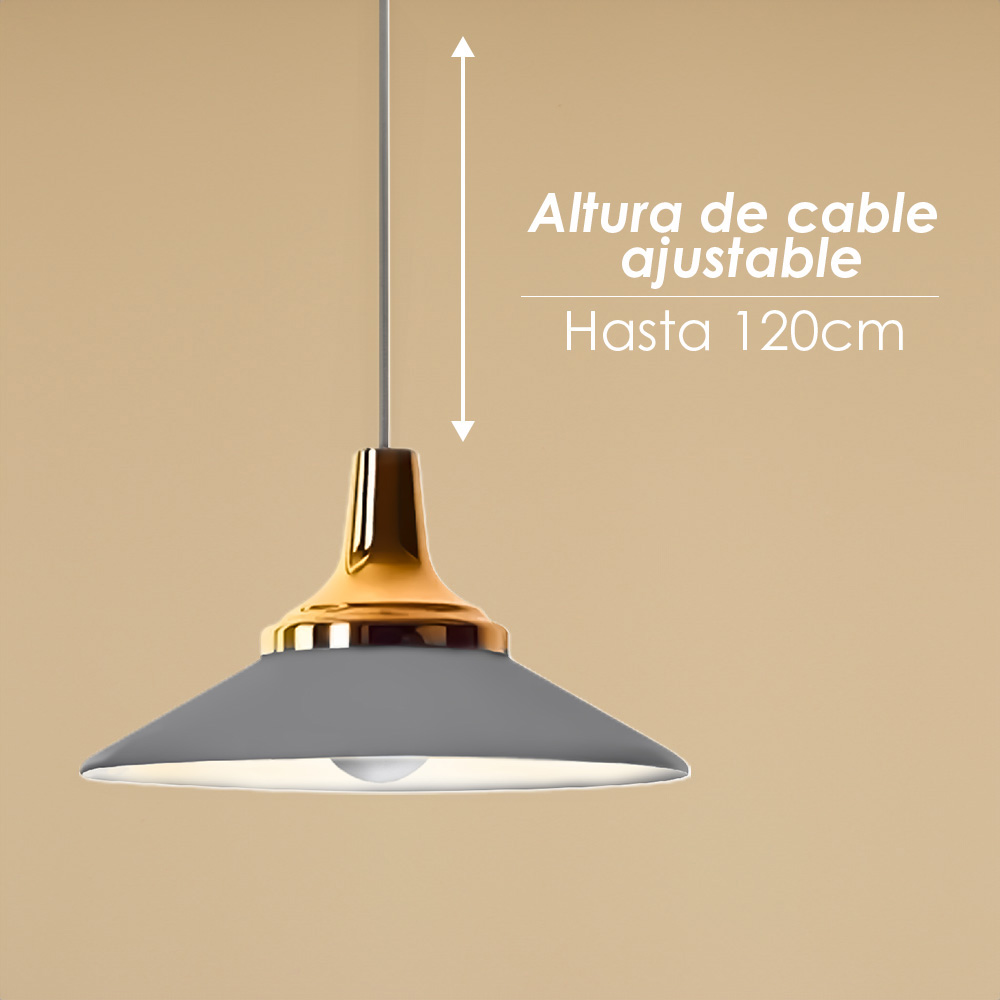 Ilios Innova I Lampara colgante macaron retro con base de metal y ...