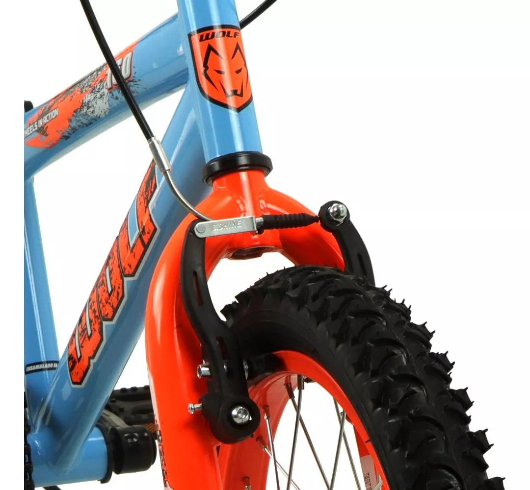 Bicicleta Infantil Wolf Bmx R16 1v Ruedas Laterales Frenos V