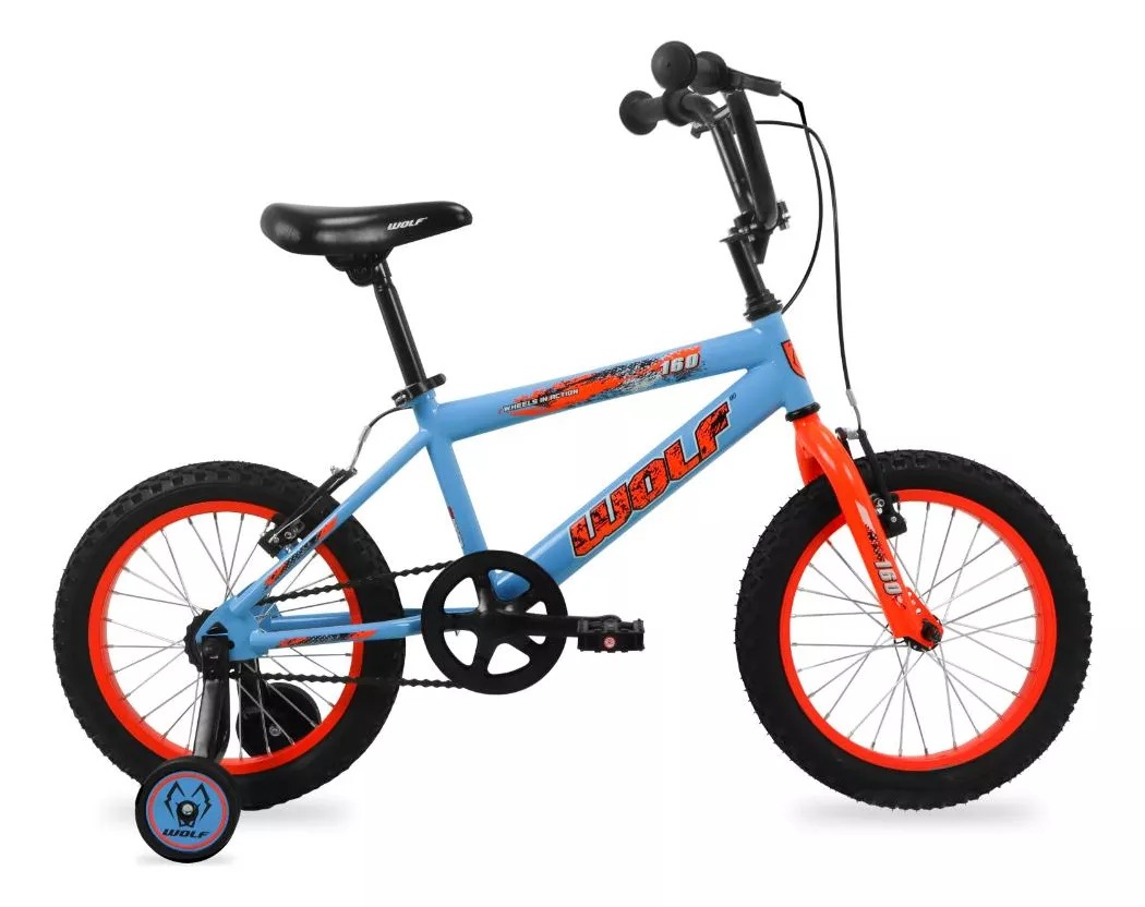 Bicicleta Infantil Wolf Bmx R16 1v Ruedas Laterales Frenos V
