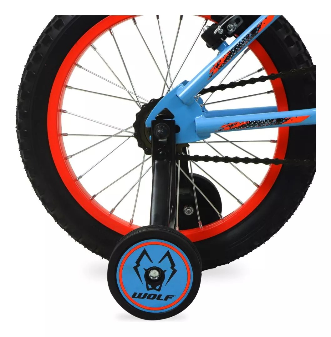 Bicicleta Infantil Wolf Bmx R16 1v Ruedas Laterales Frenos V