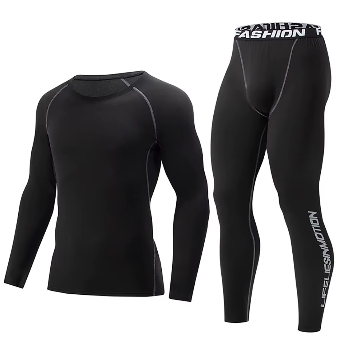 Ropa interior térmica cálido hombre negro L modelo 2 frio pantalón playera deportes campamento bici