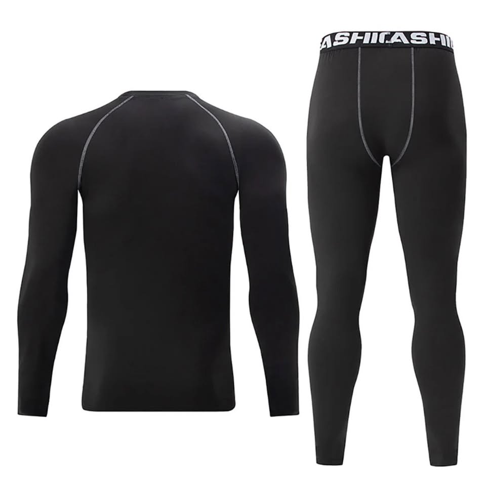Ropa interior térmica cálido hombre negro L modelo 2 frio pantalón playera deportes campamento bici