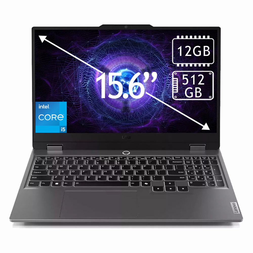 Laptop Lenovo LOQ Gaming Ci5 GeForce RTX 3050 12Gb 512Gb 15.6" 83GS001CUS
