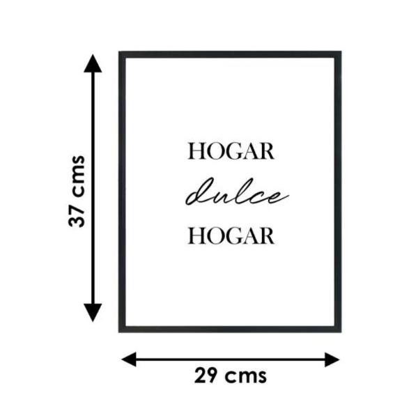 Cuadro Decorativo Papel Fotográfico Textura Hogar Dulce 1 37X29 Cm