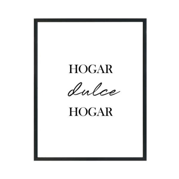 Cuadro Decorativo Papel Fotográfico Textura Hogar Dulce 1 37X29 Cm