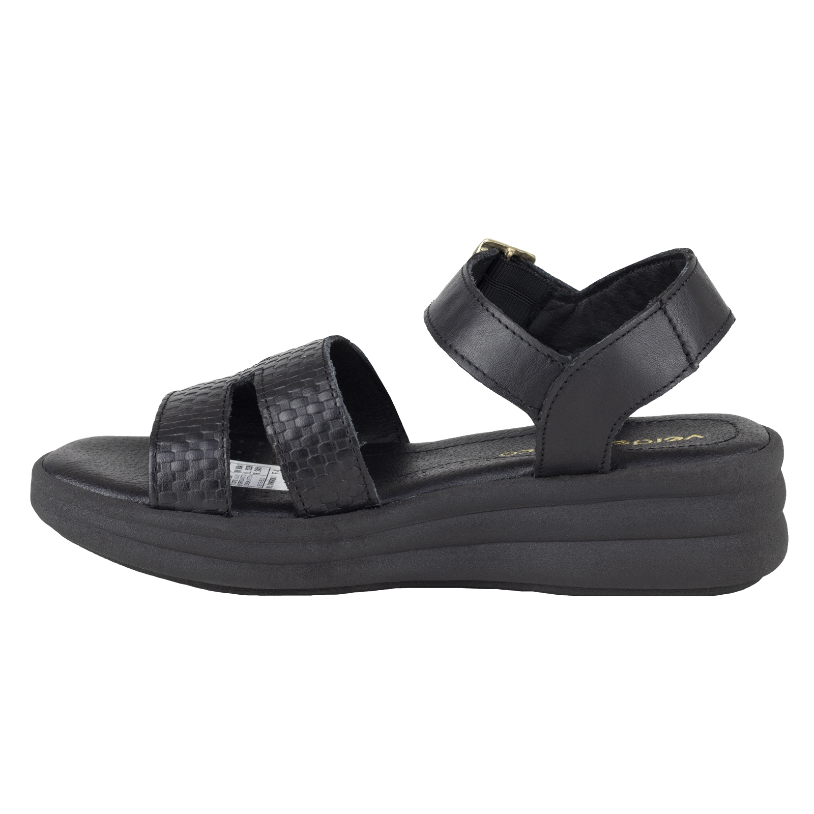 Sandalia Negra De Mujer Casual Verde Tabaco 6041 Plataforma