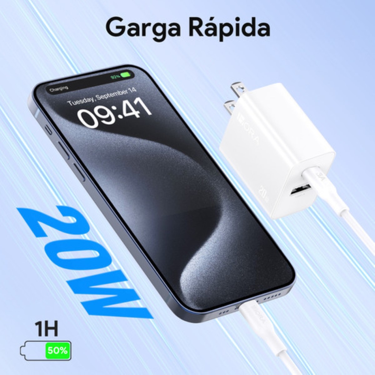 3 Piezas Cargador Tipo C Pd 20w + Usb A 18w 1hora Carga Rápida Con 3 Usb C Cable Compatible Con Ip 16 15 14 13 Pro Max, Galaxy S21/s22/s23 BLANCO