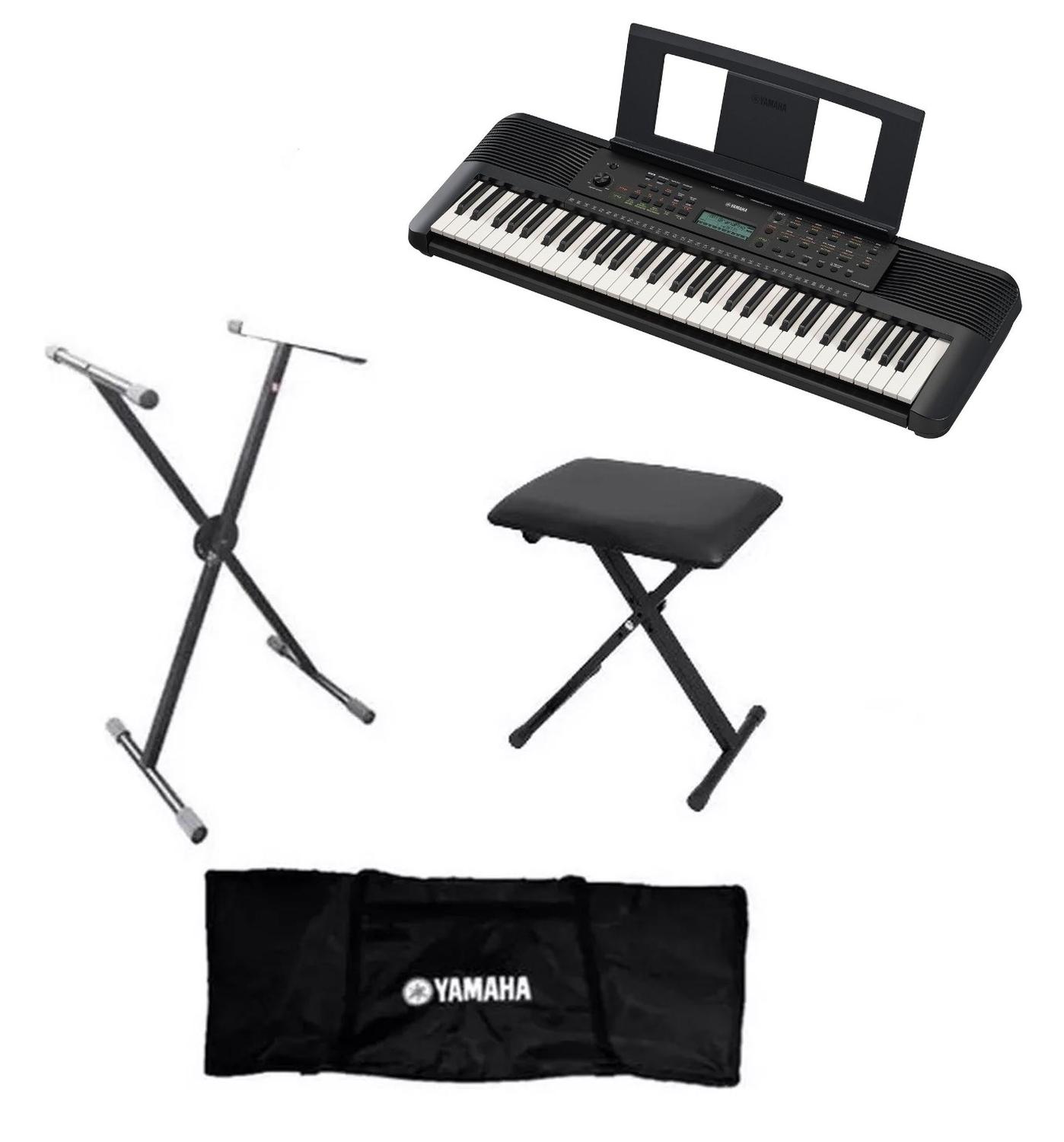 Paquete de Teclado Yamaha Psre283 con Banco, Base y Funda.