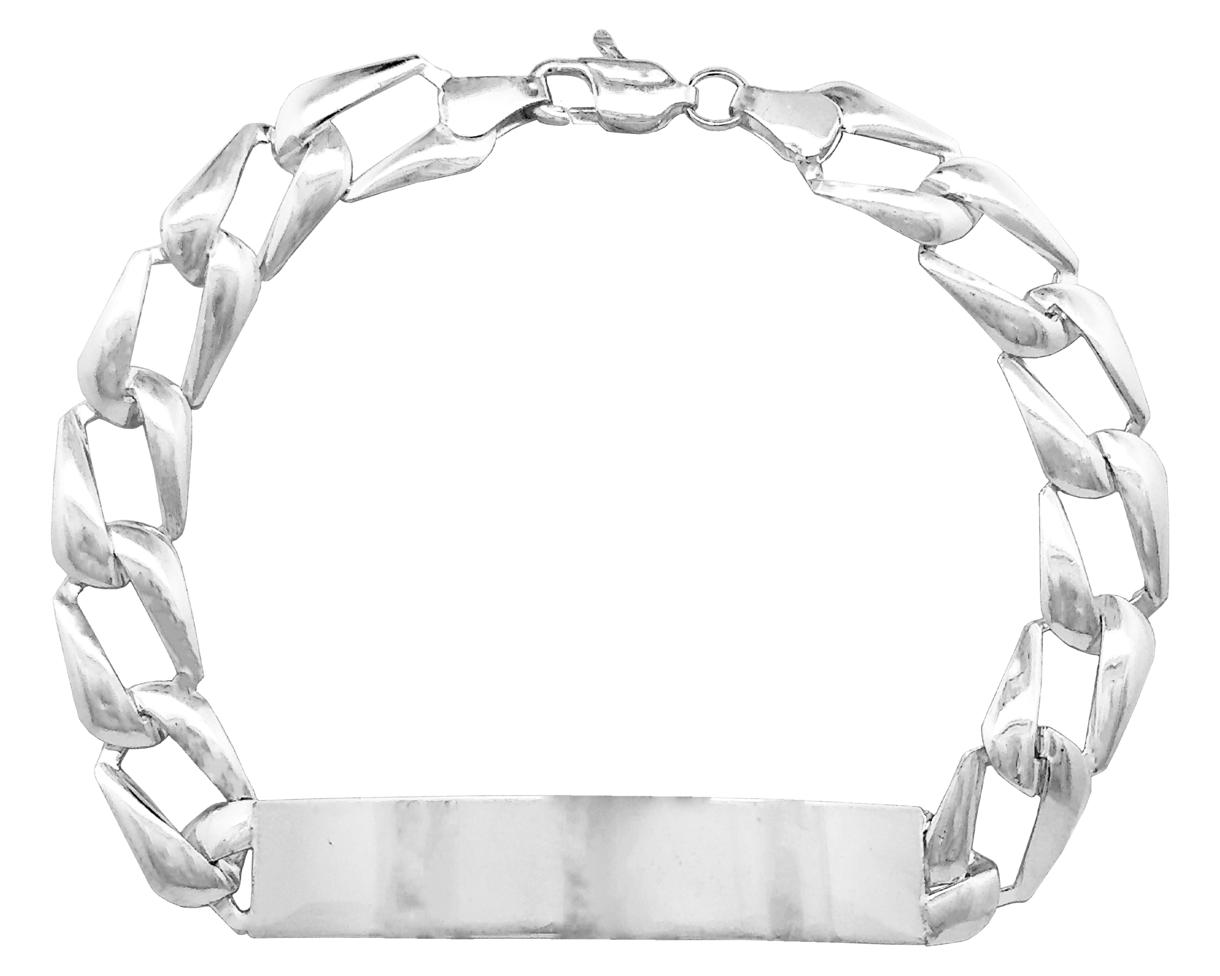 Pulsera Esclava Plata 925 Horoz Troquelada Para Caballero 21cm SP624