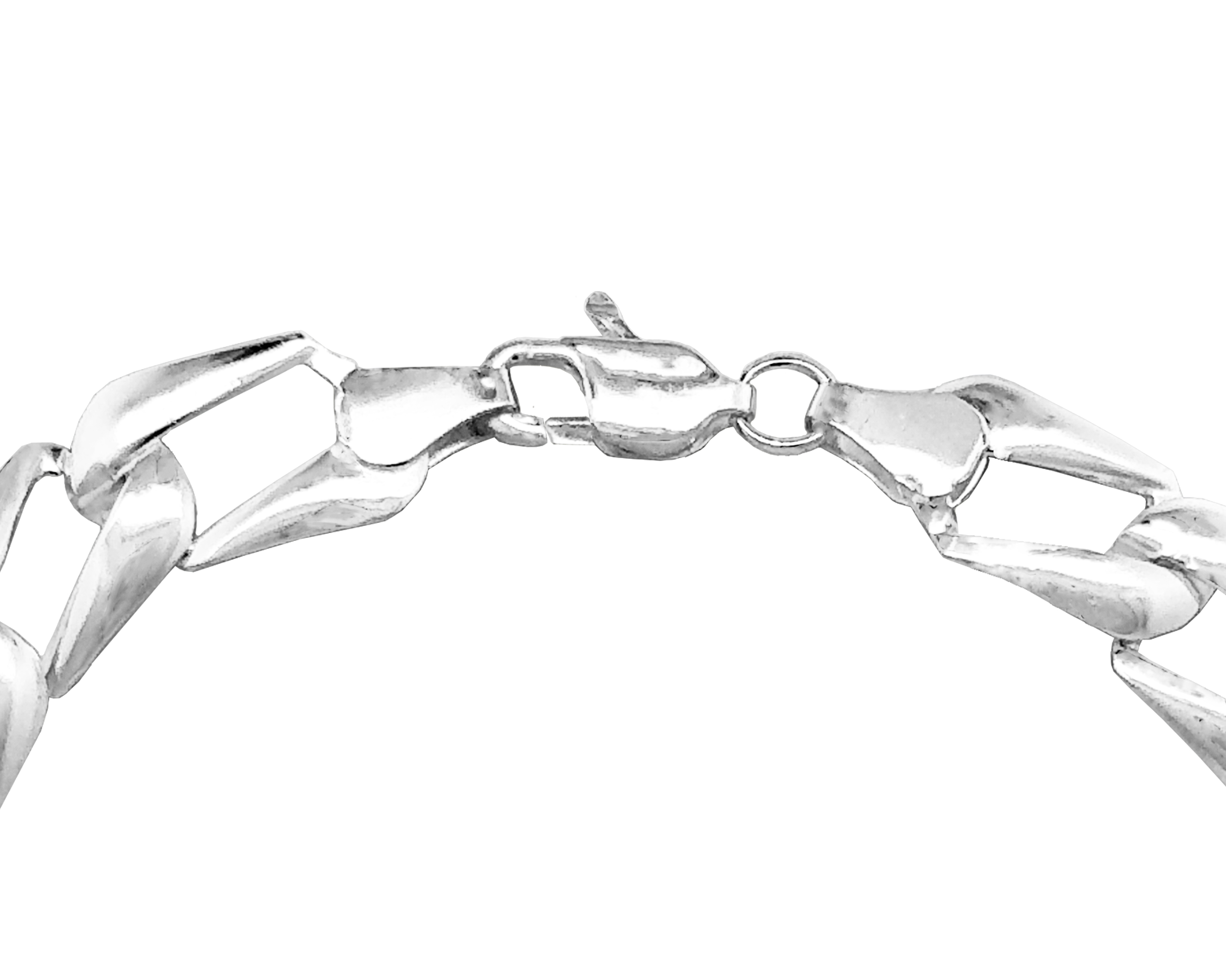 Pulsera Esclava Plata 925 Horoz Troquelada Para Caballero 21cm SP624
