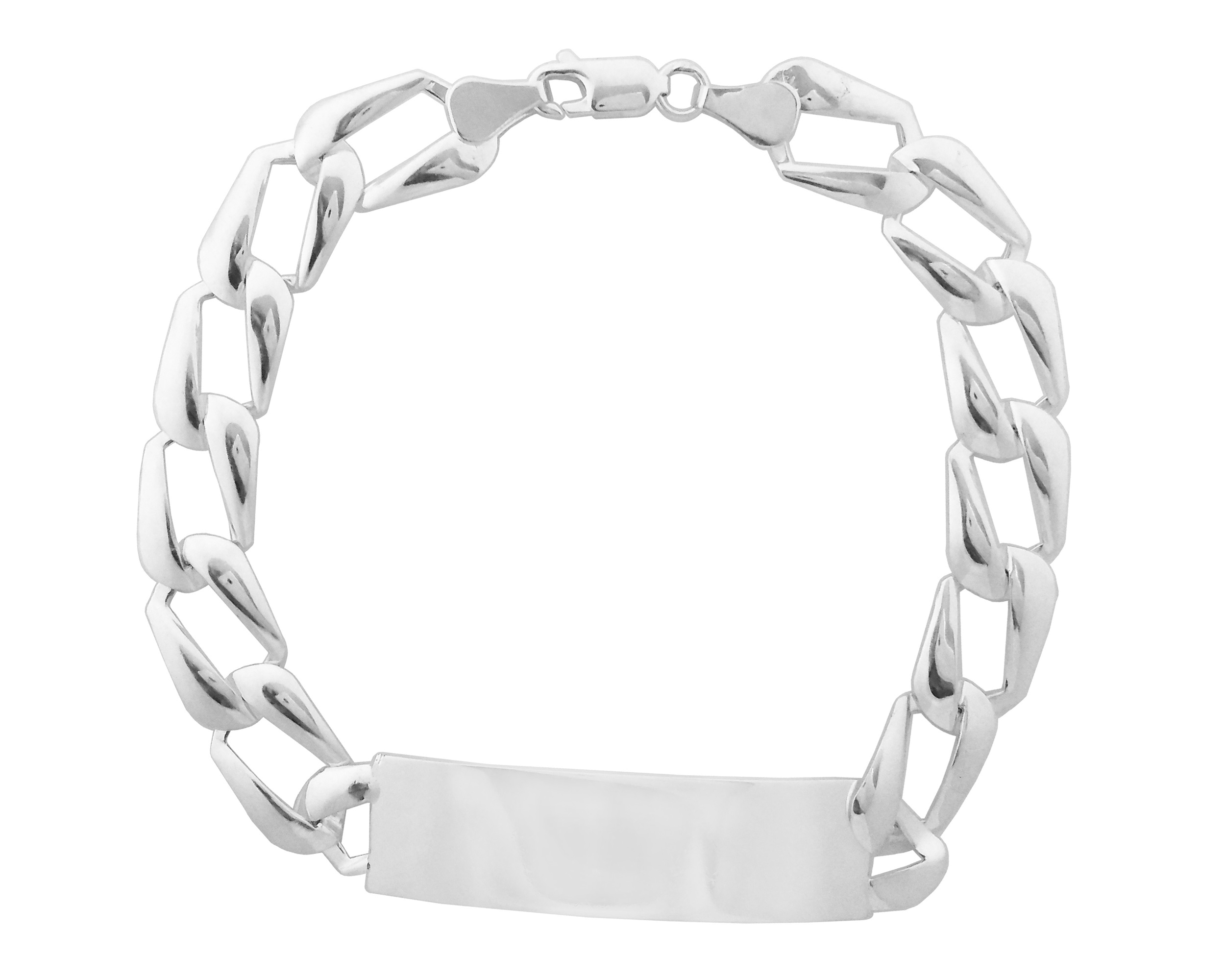 Pulsera Esclava Plata 925 Horoz Troquelada Para Caballero 21cm SP624