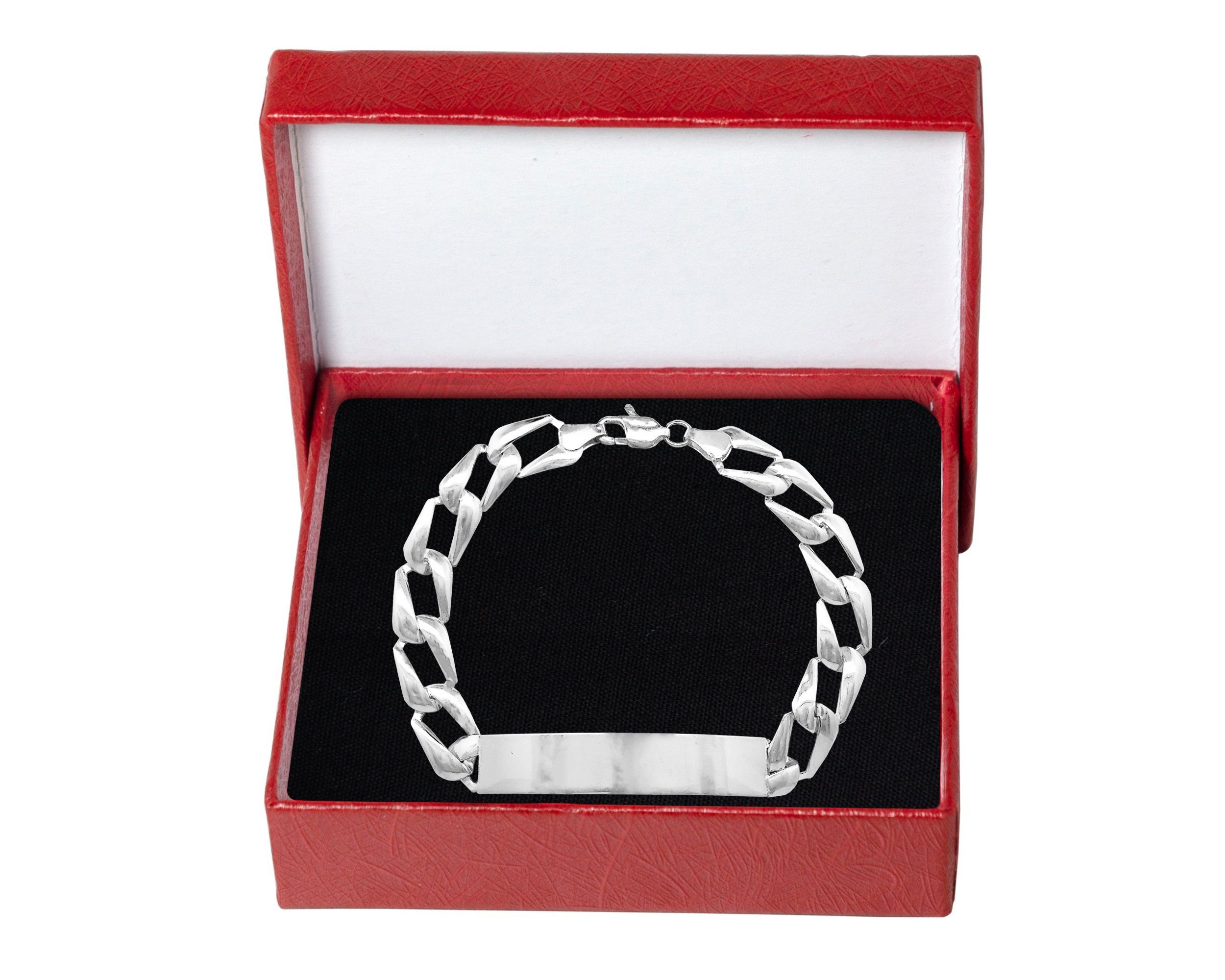 Pulsera Esclava Plata 925 Horoz Troquelada Para Caballero 21cm SP624