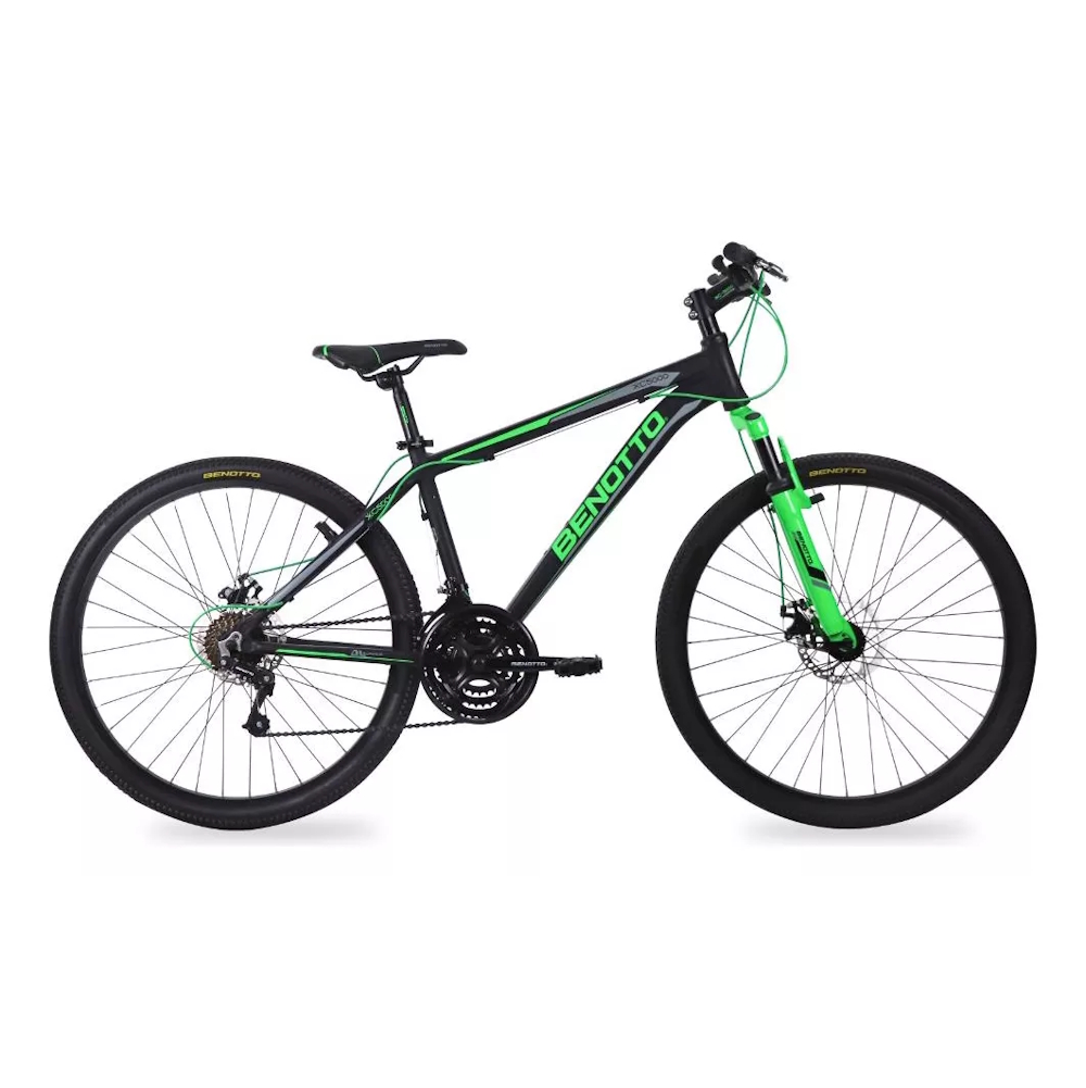 Bicicleta Benotto Xc-5000 Alum R26 21v Sunrace Ddm Negra Med
