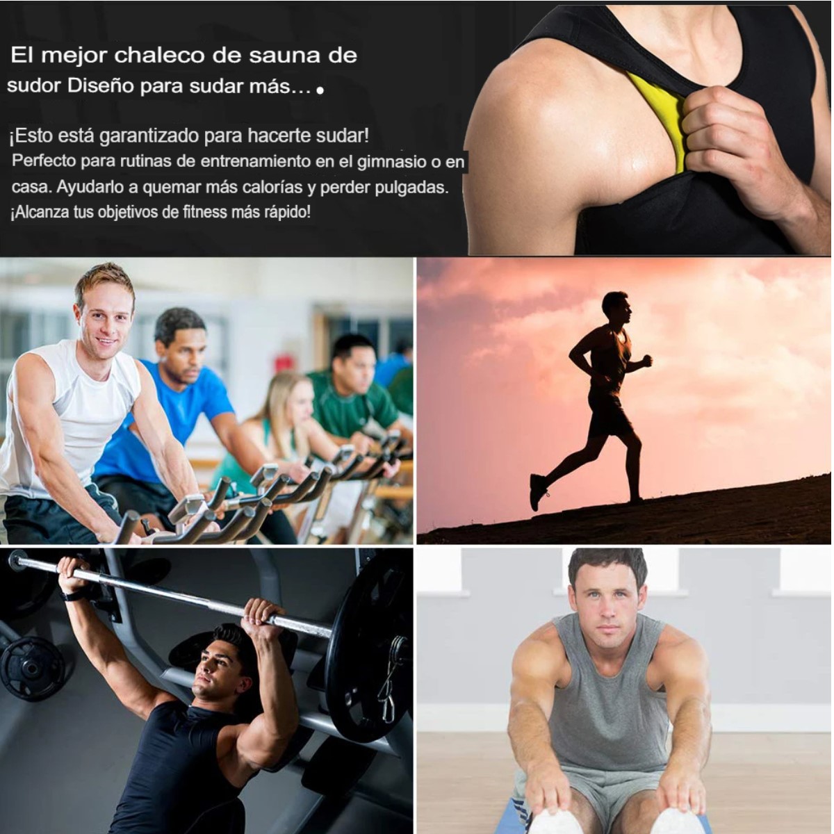 Chaleco sauna hombre entrenador cintura moldeadores cuerpo adelgazantes ropa interior quemar grasa