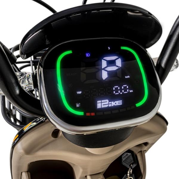 Bicicleta Electrica Luz Led Scooter 50 Km/h 3 Velocidades Café Bizmo