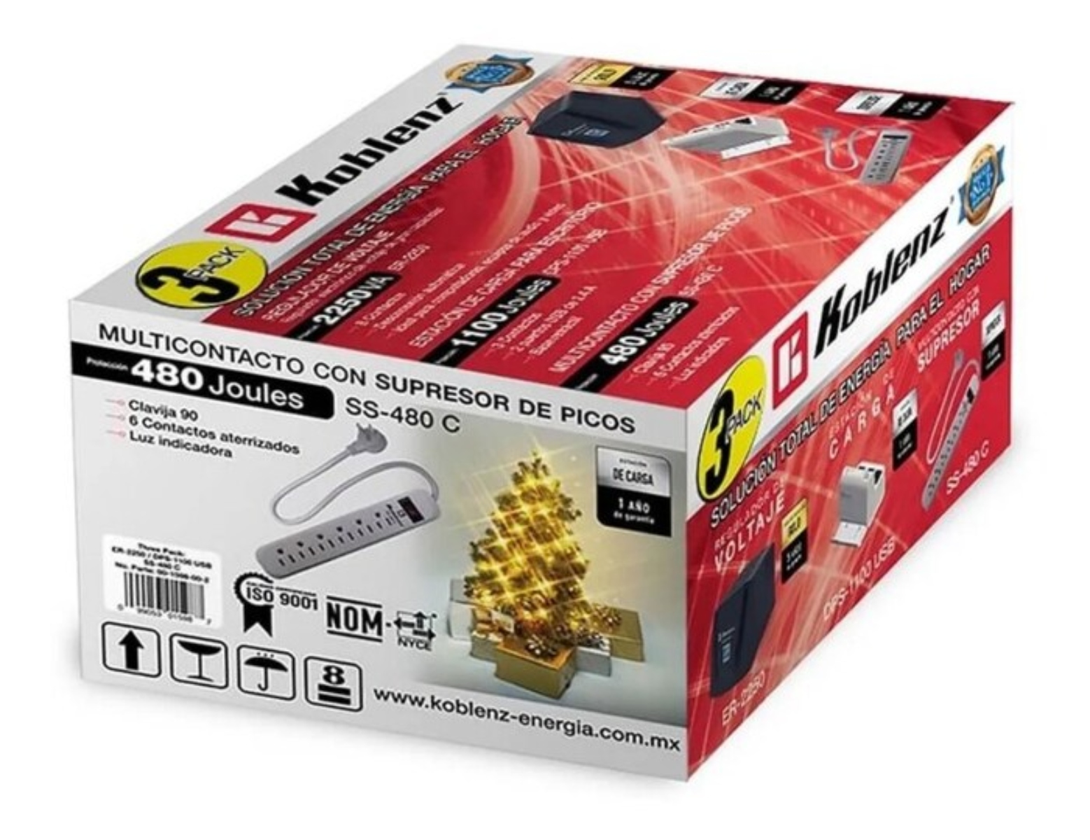 Kit Koblenz Regulador ER-2250 + Estacion de Carga DPS-1100 USB + Multicontacto SS-480 C ENDY3