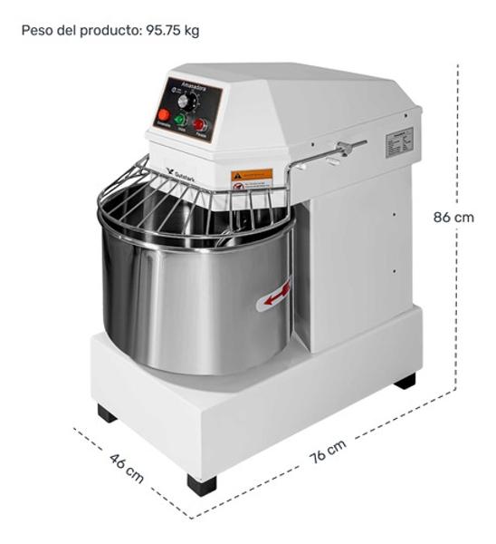 Amasadora Industrial Comercial 40 Litros 15kg 1500w 246rpm Gutstark Home