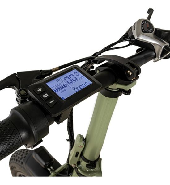 Bicicleta Electrica Plegable 48v 350v 7 Velocidades 32km/h Verde E-Be