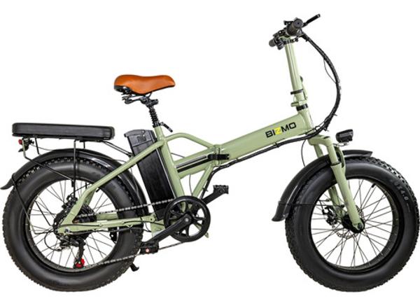 Bicicleta Electrica Plegable 48v 350v 7 Velocidades 32km/h Verde E-Be